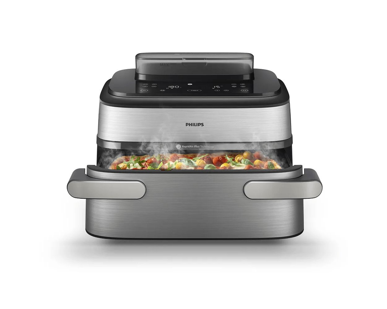 Megabasket flexible para cocinar al vapor, fre&iacute;r o usar con aire