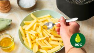 Frittieren mit bis zu 90 % weniger Fett*