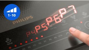 ควบคุมได้แม่นยำจากการเคี่ยวจนถึงการย่างด้วย 10 ระดับความร้อน