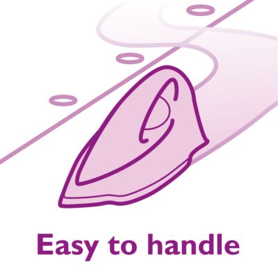 Optimal design to manoeuvre the iron easily over the garment