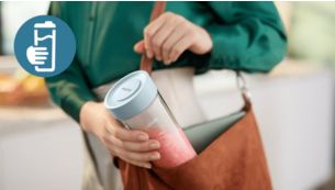 Enjoy your smoothies on-the-go with the bottle