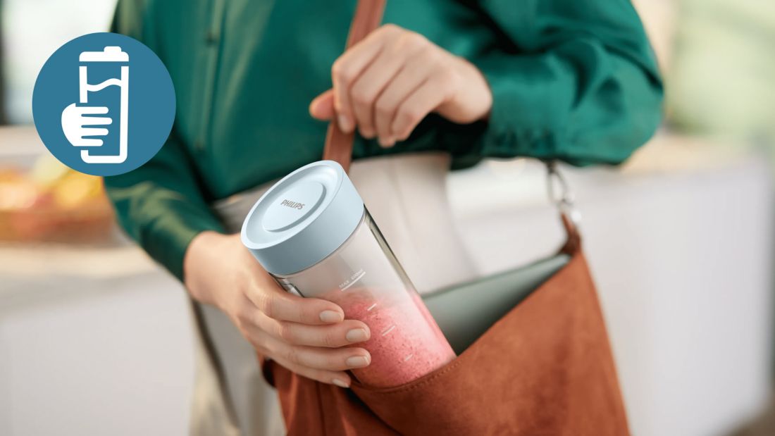 Enjoy your smoothies on-the-go with the bottle
