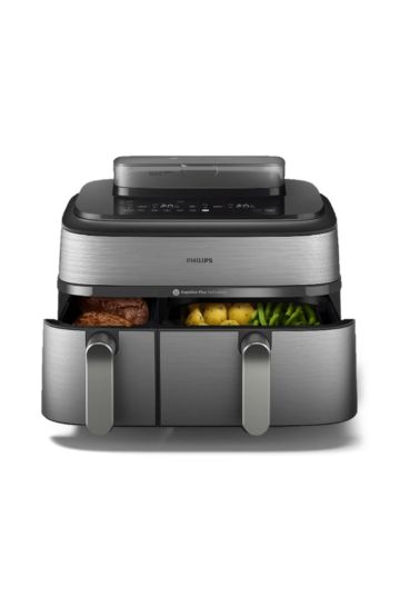 Philips Airfryer uit de 5000-serie met twee manden en stoomfunctie