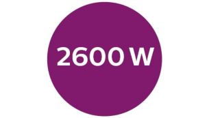 2600 W para un calentamiento rápido y un gran rendimiento