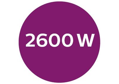 2 600 W na rýchle zahriatie a vysoký výkon