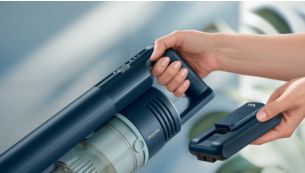 Utskiftbare batterier varer i opptil 60&nbsp;minutter i Eco, 15 i Turbo(2)