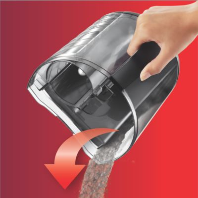 Depósito de polvo con un diseño avanzado para facilitar el vaciado