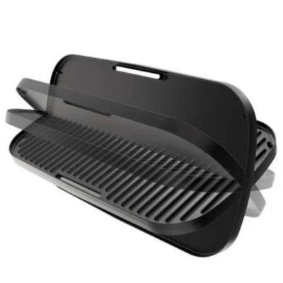 Chapa dupla: prepare na superfície lisa ou no grill