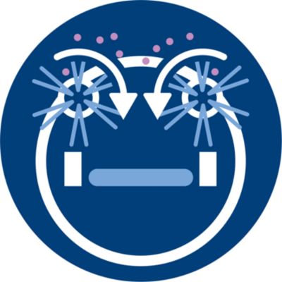 3-stopniowy system czyszczenia z funkcją wycierania na sucho