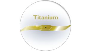 Titanium coated blades: 6x harder than steel