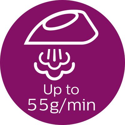 Kuni 55 g/min auruvoog kortsude kiiremaks eemaldamiseks