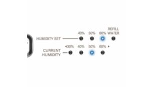 3-step humidity setting adjusts humidity to your liking
