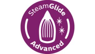 SteamGlide Advanced 6 層不鏽鋼底板，順滑熨燙，堅固耐用