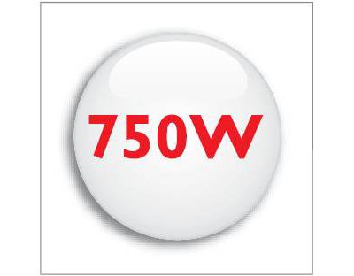 750 W powerful motor with minimal sound