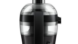Easy checking of the pulp with see-through pulp container