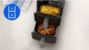 Kaksi pinottua koria, tuplasti tilaa