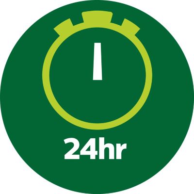 24 小時預校時間功能確保按時完成烹調菜餚
