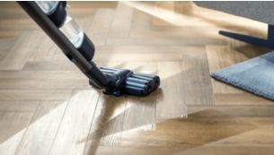 Doppelb&uuml;rstenkraft entfernt mehr nassen & trockenen Schmutz bei jedem Durchgang