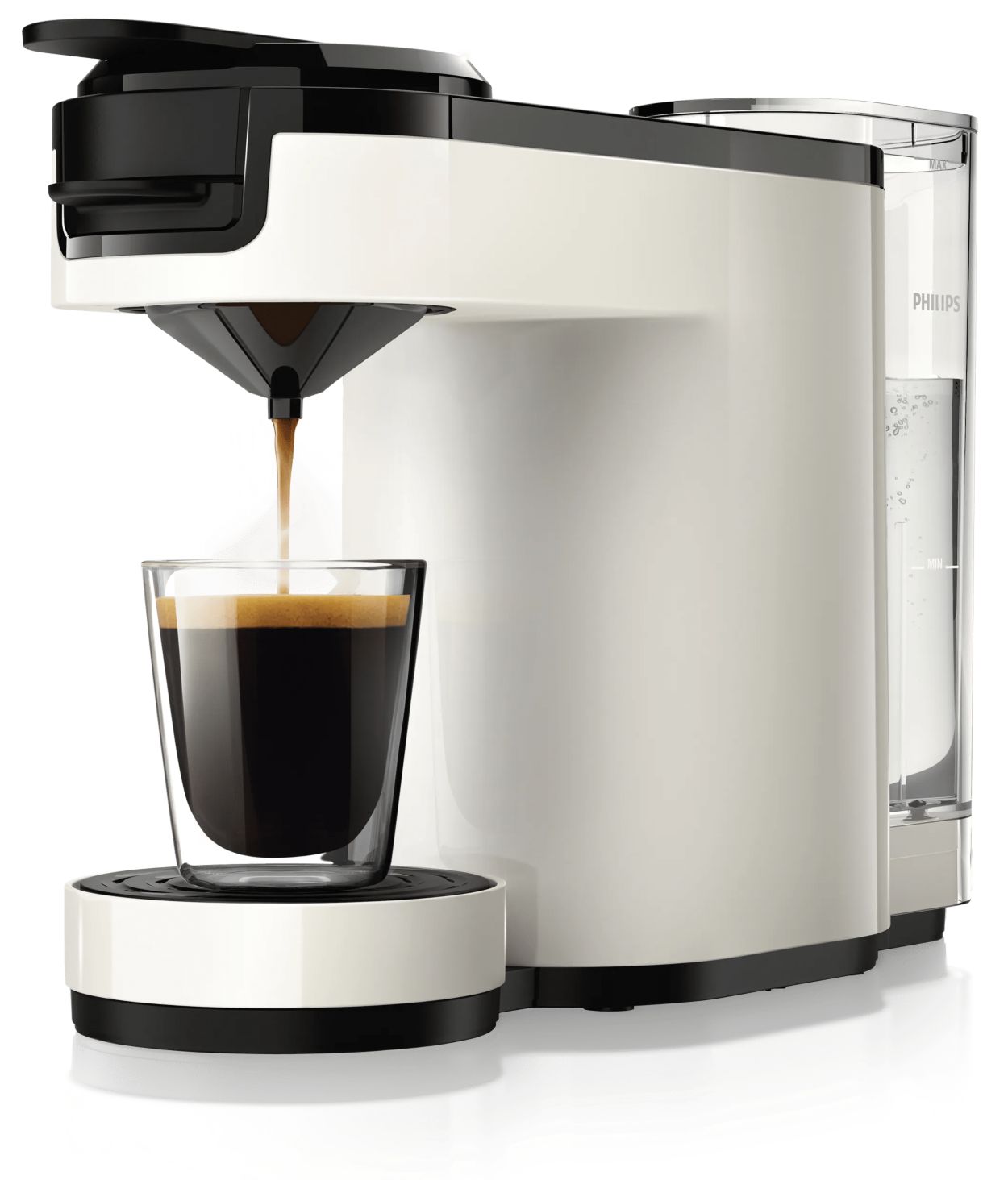 L&aelig;kker, st&aelig;rk kaffe med et tryk p&aring; en knap