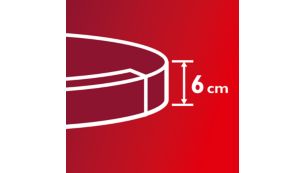 6 cm slim design to clean under low furniture