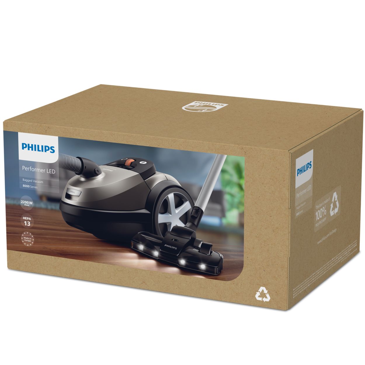 Performer LED 8000 Series Bagged vacuum cleaner XD8052/12 | Philips