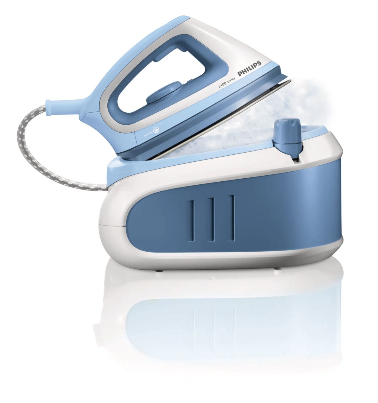 Double your ironing speed with pressurized steam