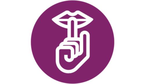Strijken met 60% minder lawaai*