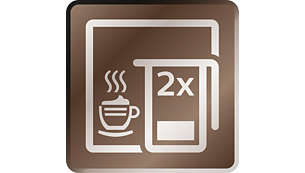 Utsökt varm cappuccino och latte macchiato med en knapptryckning