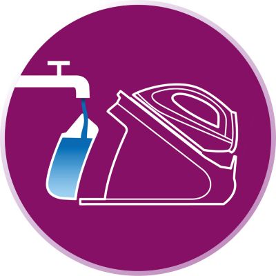 Refill the water tank at any time, even during ironing