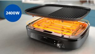 Nopea ja tehokas kuumennus 2&nbsp;400&nbsp;W:n teholla