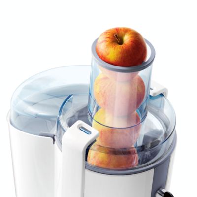 Graças ao tubo de alimentação extralargo você não precisa picar nada!