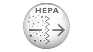 Tvättbart HEPA 12-filter med 99,5 % filtrering