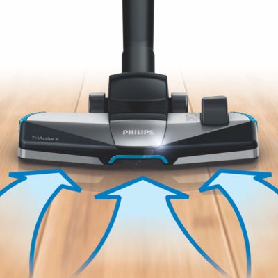 La nouvelle brosse 3 en 1 TriActive+ aspire les poussières fines et grosses