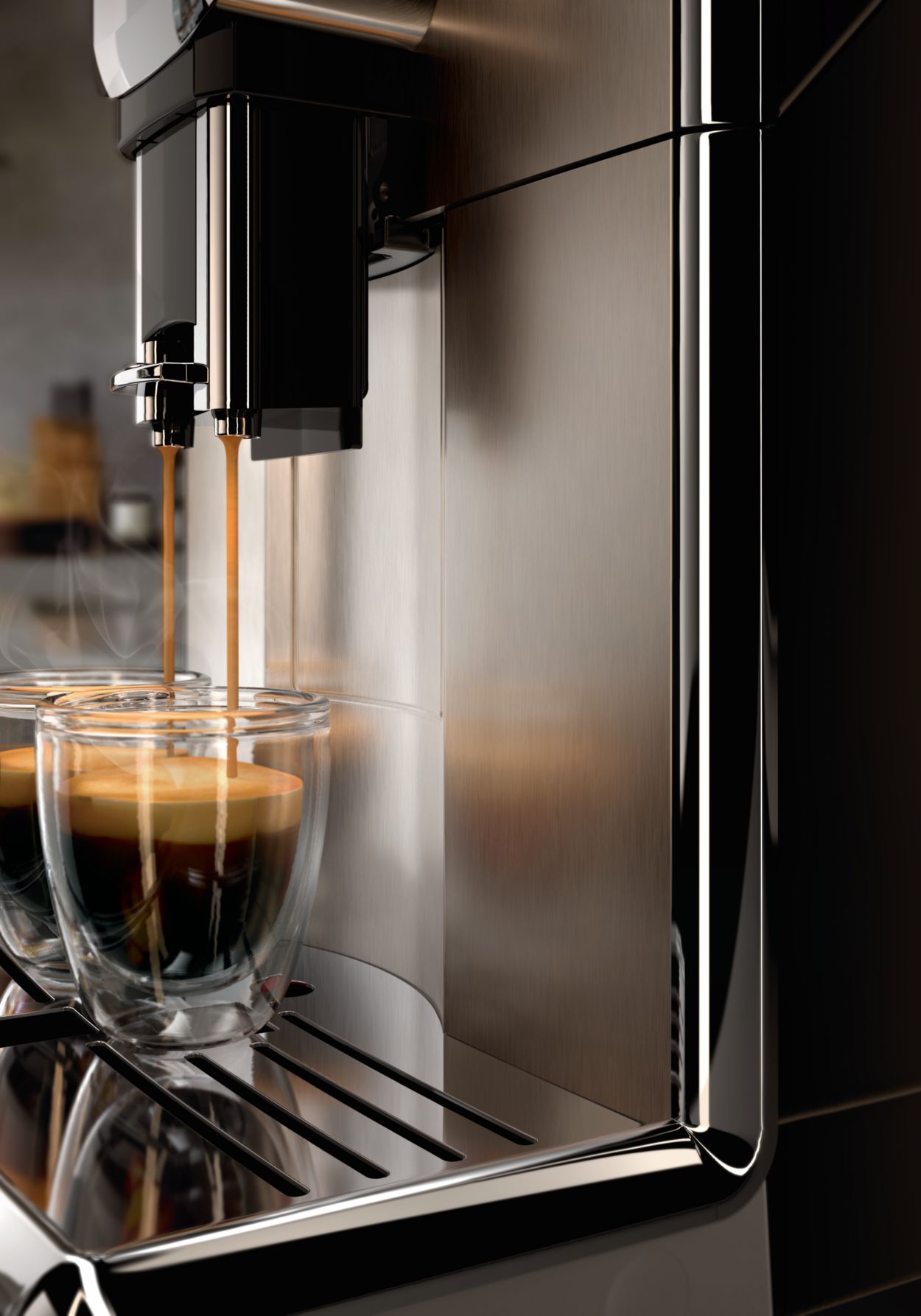 Machine à Café Automatique Saeco Incanto HD8917/01 - Inox/Noir, Carafe à Lait, LCD