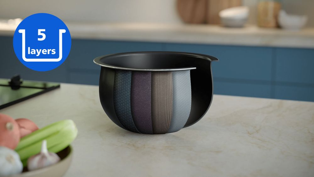 Premium 5-layer iron thick pot enhance heat distribution