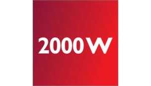 2000 W motor proizvaja moč sesanja do 400 W