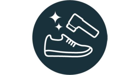 The rotating brush cleans effectivly