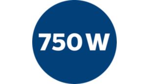 Moteur de 750 W pour une puissance d'aspiration élevée