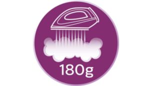 심한 구김도 펴주는 최대 180g*의 강력한 순간 스팀