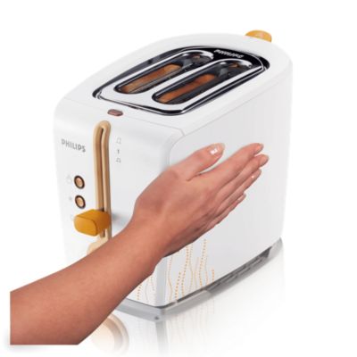 The outside of the toaster stays cool and safe to touch
