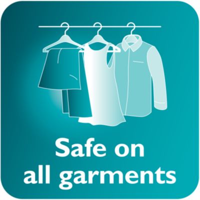 Seguro para ser usado em tecidos delicados, como seda