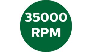 Hasta 35 000 rpm