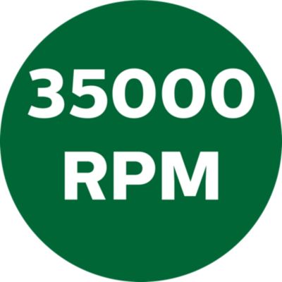 Up to 35,000 rpm