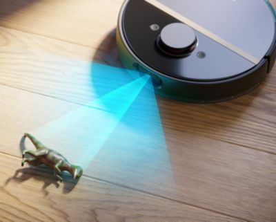 Tuvastab ja väldib väikseid esemeid, näiteks jalatseid või mänguasju