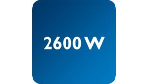 2600&nbsp;W para un calentamiento r&aacute;pido y un gran rendimiento