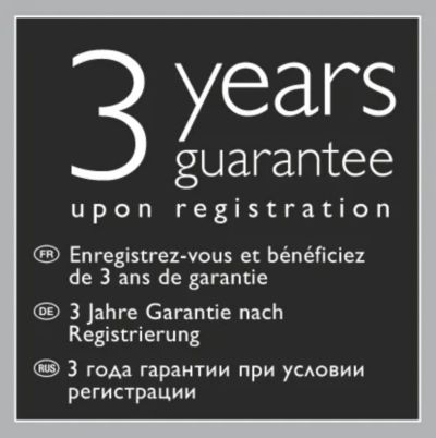 Garantie de 3 ans après enregistrement