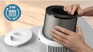 Long lasting filter for up to 9-months