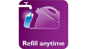 Herausnehmbarer 1,5-Liter-Wassertank, bis zu 2&nbsp;Stunden b&uuml;geln