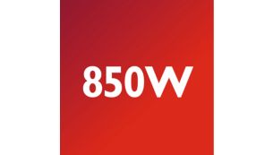 850 W motor for powerful processing