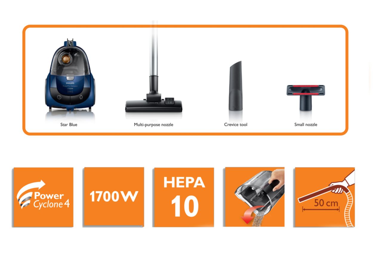PowerPro Compact Bagless vacuum cleaner FC8471/01 | Philips